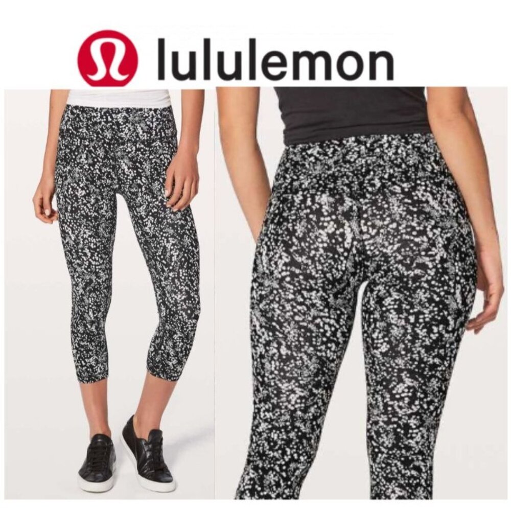NWOT Lululemon Align High-Rise Crop 21" Yoga Leggings Chirasu Black Size 2